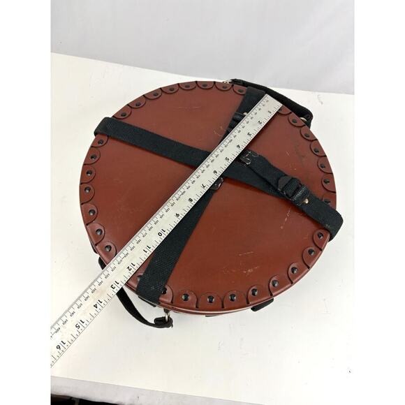 VTG Lot of 4 Round Film Reel Shipping Box with Canvas Straps USA Empty - Picture 12 of 16